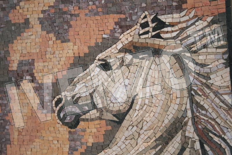 Mosaic AK026 Details rearing horse 1