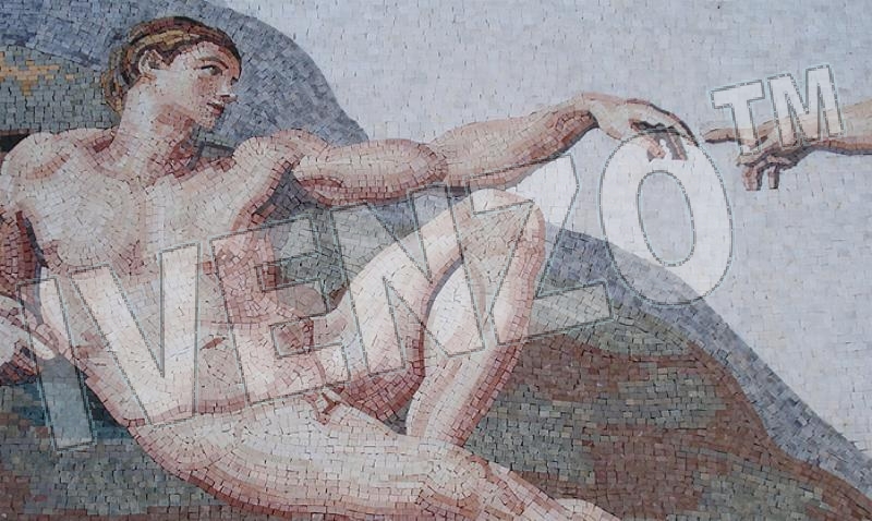 Mosaic FK082 Details Michelangelo: The Creation of Adam 2