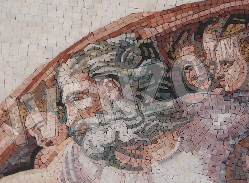 Mosaic FK082 Details Michelangelo: The Creation of Adam 5