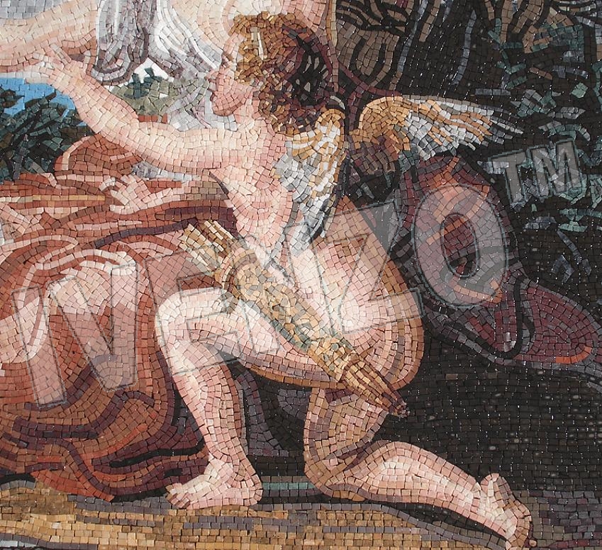 Mosaic FK102 Details Batoni: Diana and Cupid 3