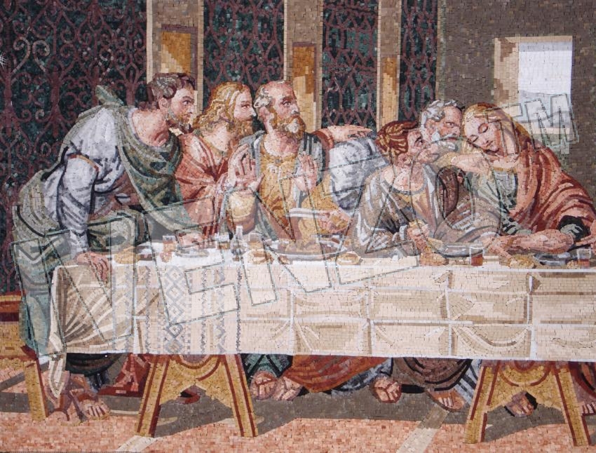 Mosaic FK110 Details Leonardo da Vinci: The last Supper 1