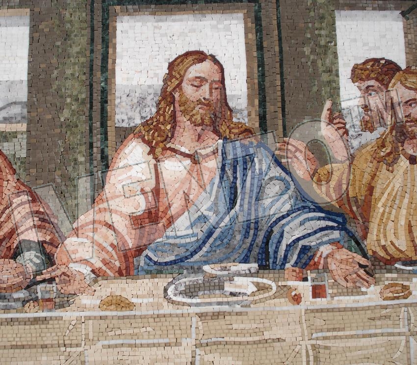 Mosaic FK110 Details Leonardo da Vinci: The last Supper 2