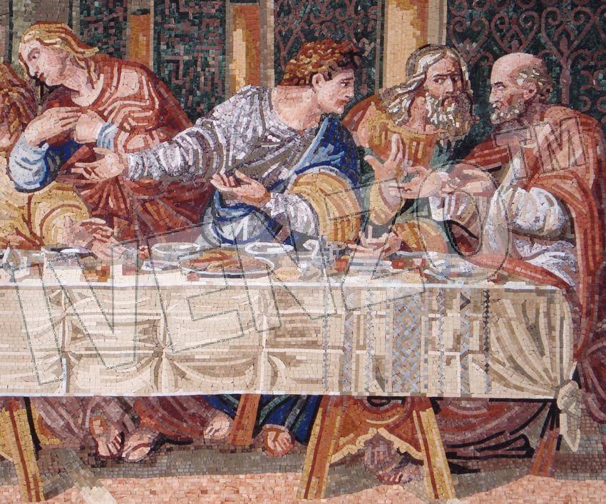 Mosaic FK110 Details Leonardo da Vinci: The last Supper 3