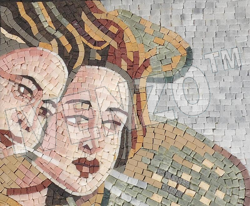 Mosaic FK125 Details Botticelli: Birth of Venus 2