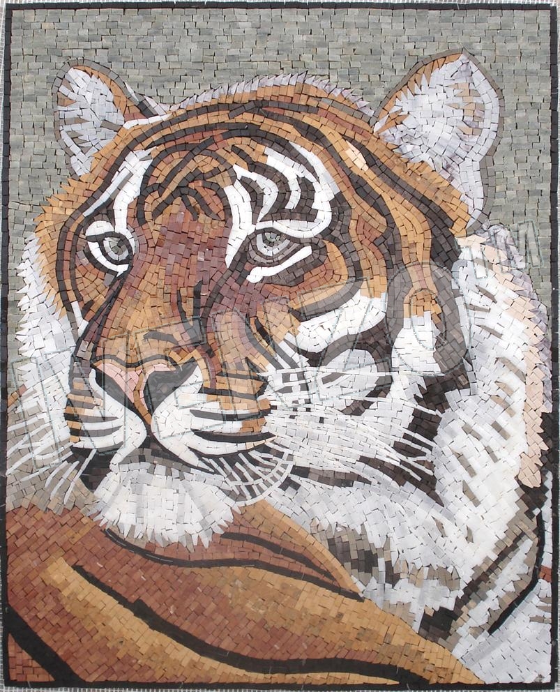 Mosaic AK005 tiger's head