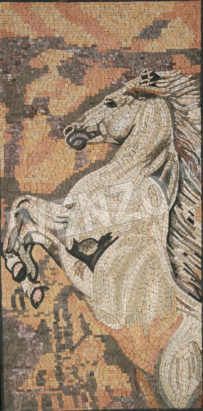 Mosaic AK026 rearing horse