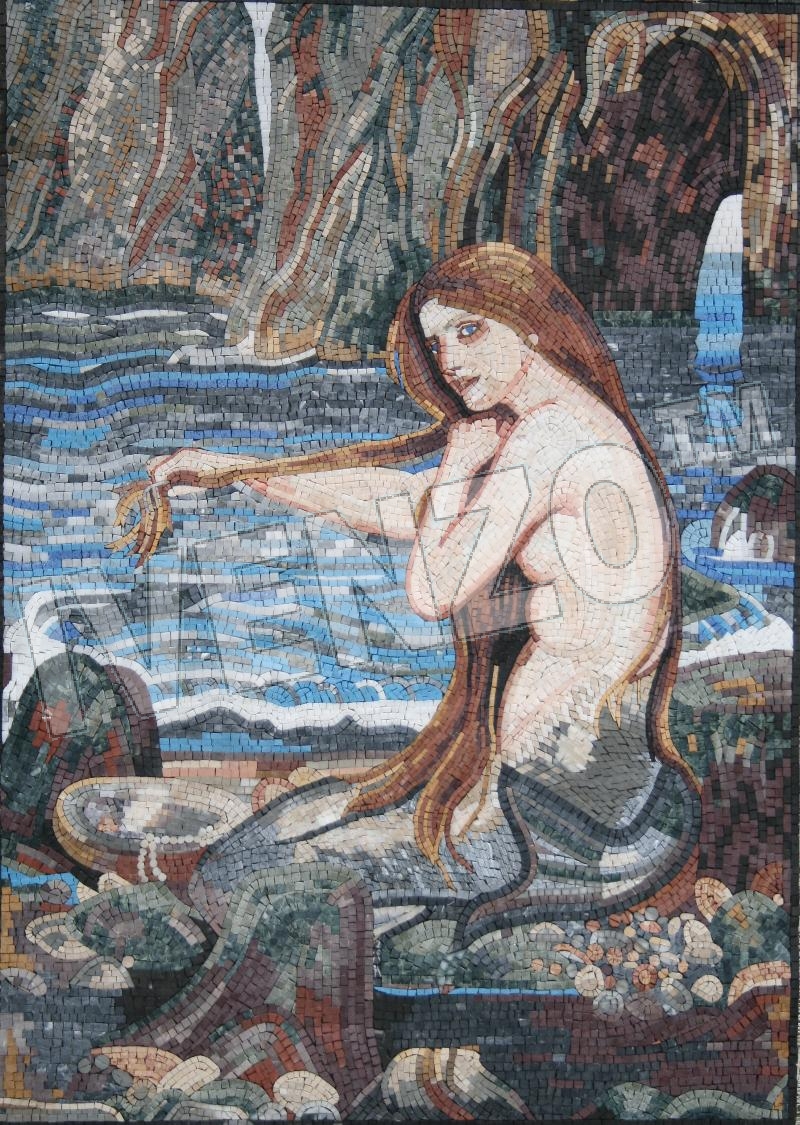 Mosaic FK055 Waterhouse: Mermaid