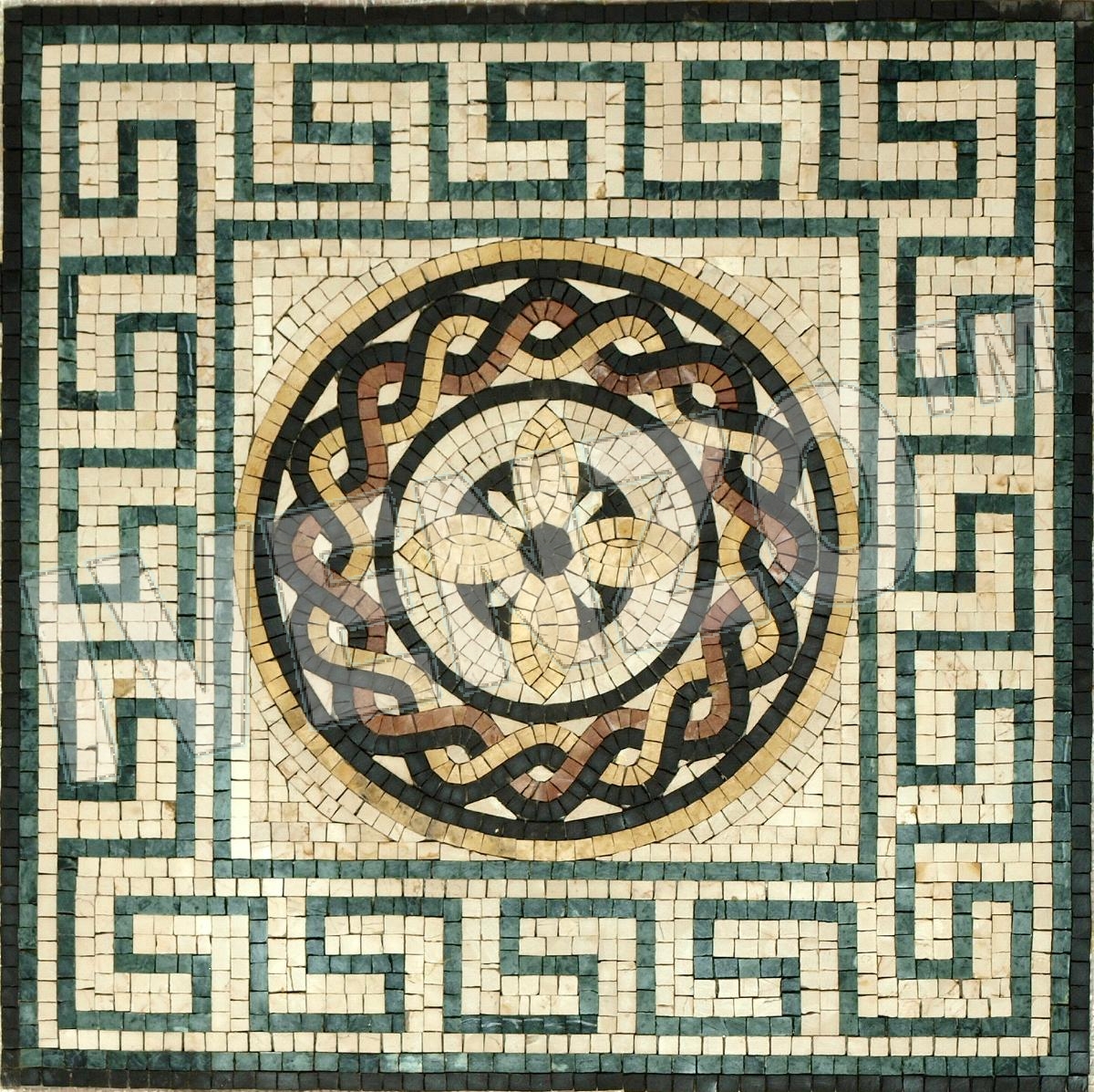 Mosaic GK003 Greek-Roman medallion