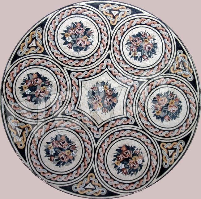 Mosaic MD153 floral medallion