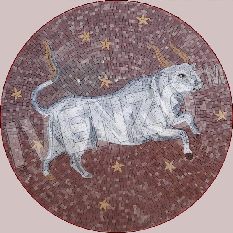 Mosaic MK078 sign of the zodiac taurus