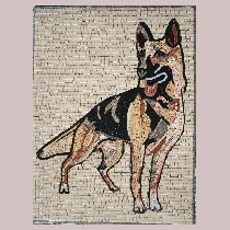 Mosaic german shepherd