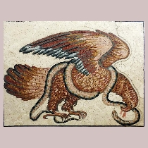 Mosaic Eagle and snake