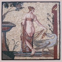 Mosaic Leda and the swan