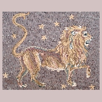 Mosaic sign of the zodiac leo