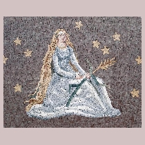 Mosaic sign of the zodiac virgo
