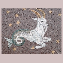 Mosaic sign of the zodiac capricorn