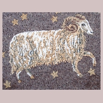 Mosaic sign of the zodiac aries