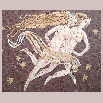 Mosaic sign of the zodiac gemini