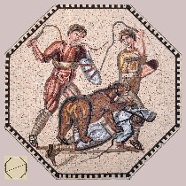 Mosaic Fight with the bear