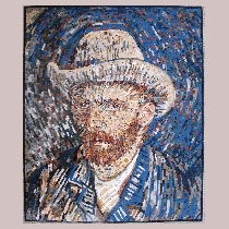 Mosaic van Gogh: Self Portrait