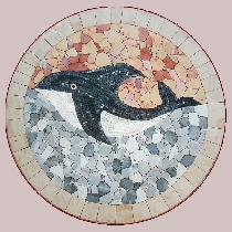 Mosaic Medallion with Whale