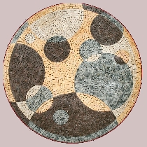 Mosaic varicoloured circles