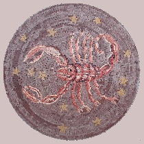Mosaic sign of the zodiac scorpio