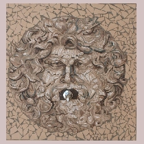 Mosaic fountain mask