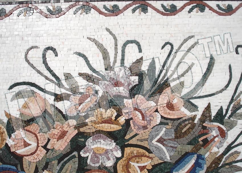 Mosaic CK045 Details carpet  of flowers 2