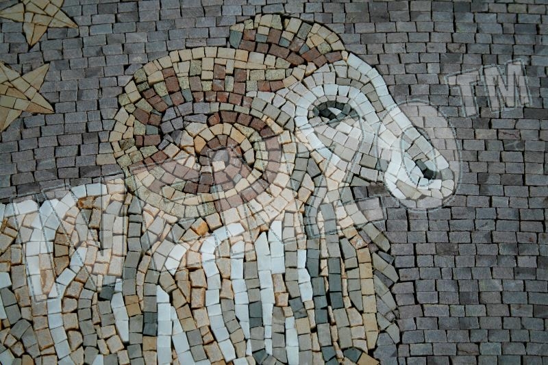 Mosaic FK019 Details sign of the zodiac aries 1