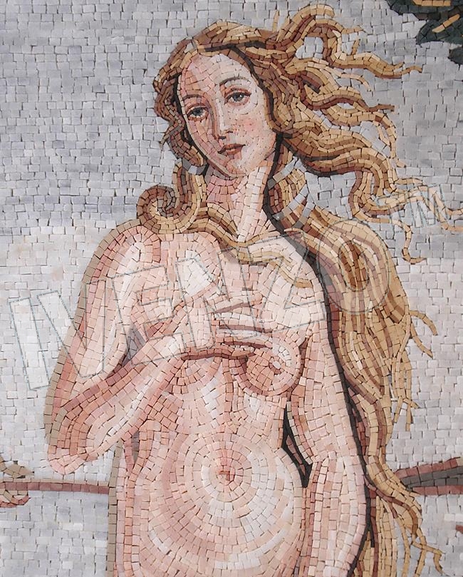Mosaic FK029 Details Botticelli: Birth of Venus 1