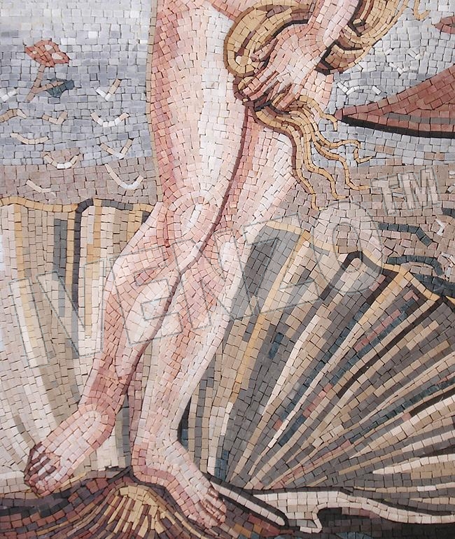 Mosaic FK029 Details Botticelli: Birth of Venus 2