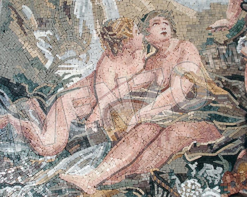 Mosaic FK046 Details Boucher: Rape of Europa 2
