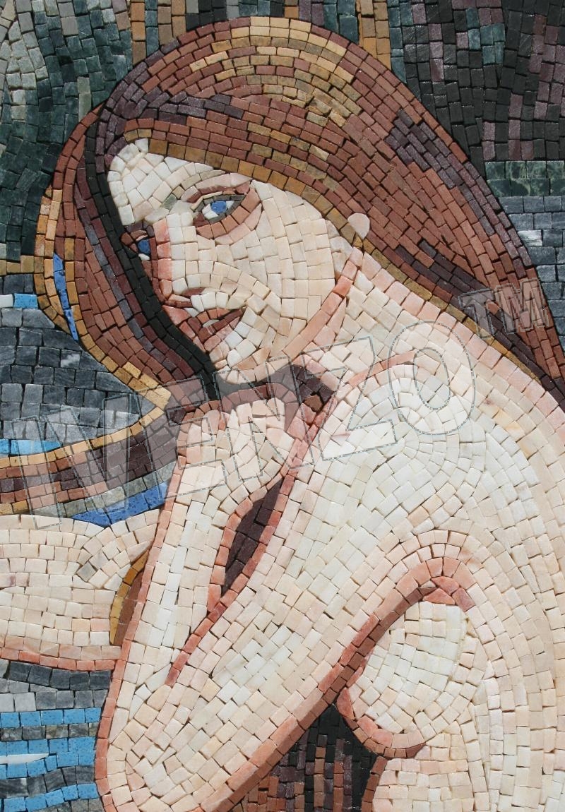 Mosaic FK055 Details Waterhouse: Mermaid 1