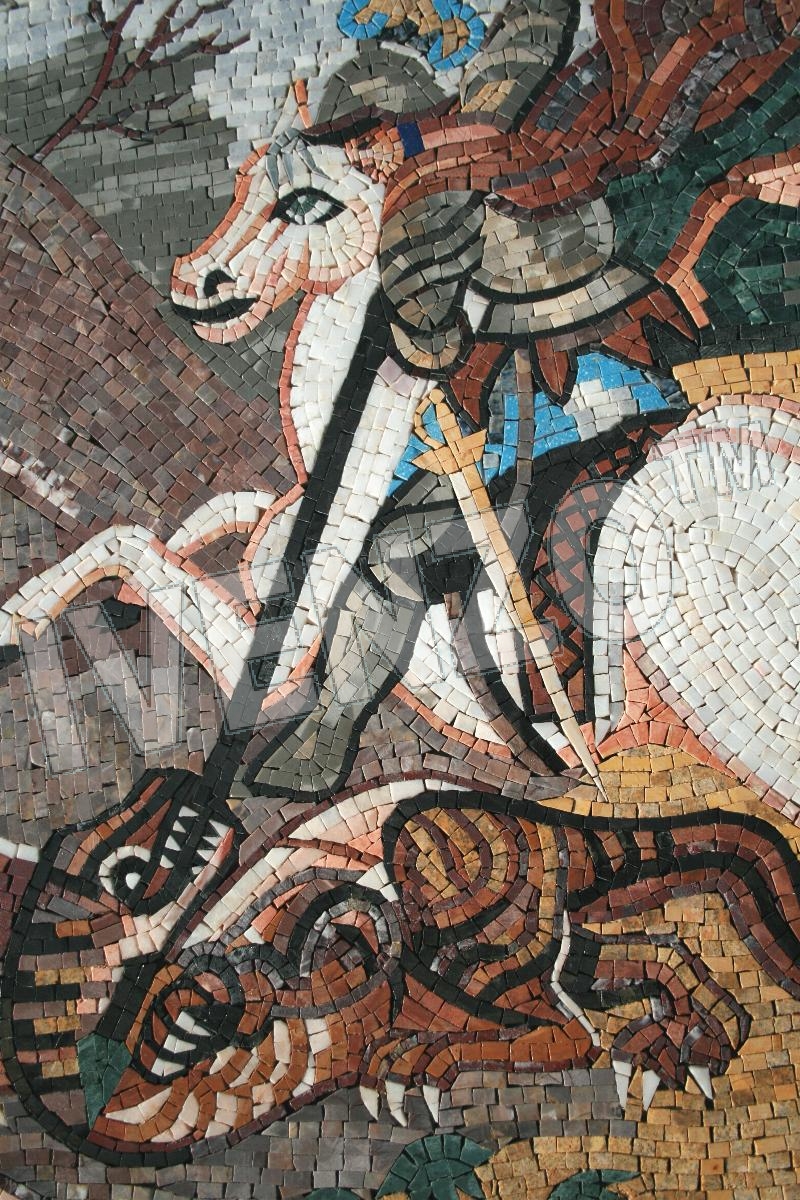 Mosaic FK066 Details Raffael: Saint George 1