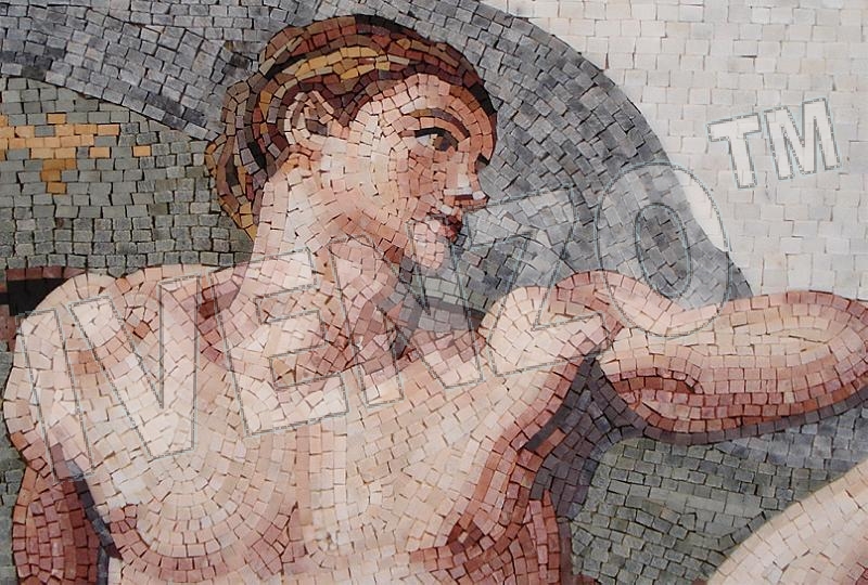Mosaic FK082 Details Michelangelo: The Creation of Adam 3