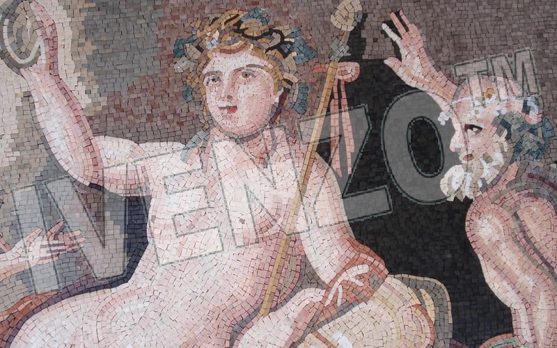 Mosaic FK083 Details Herakles and Dionysus 3