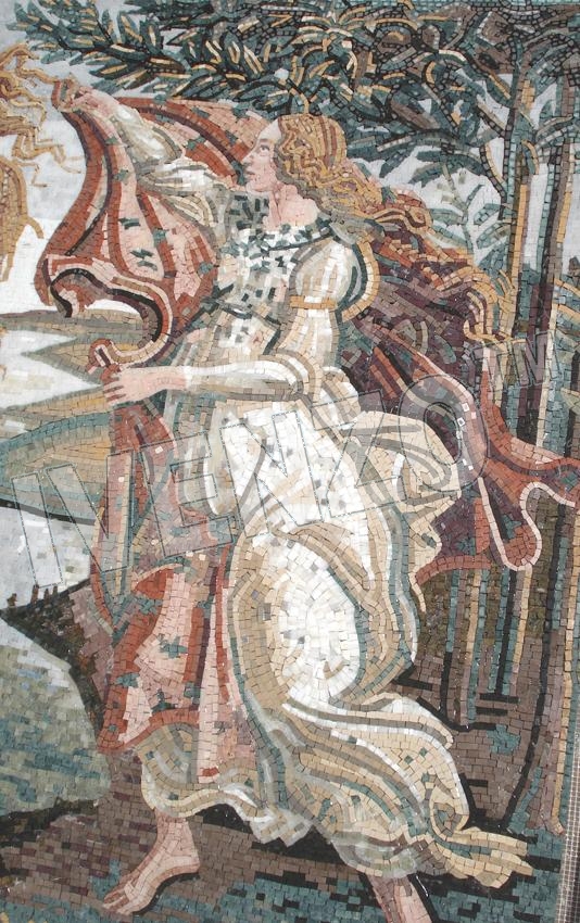 Mosaic FK101 Details Botticelli: Birth of Venus 2