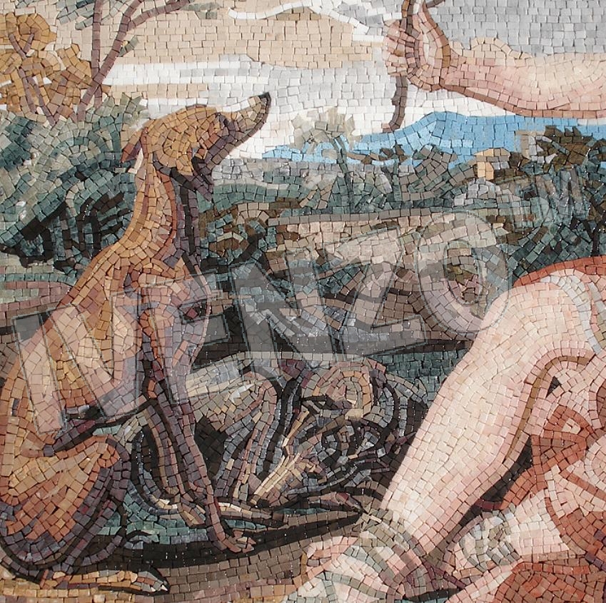 Mosaic FK102 Details Batoni: Diana and Cupid 2