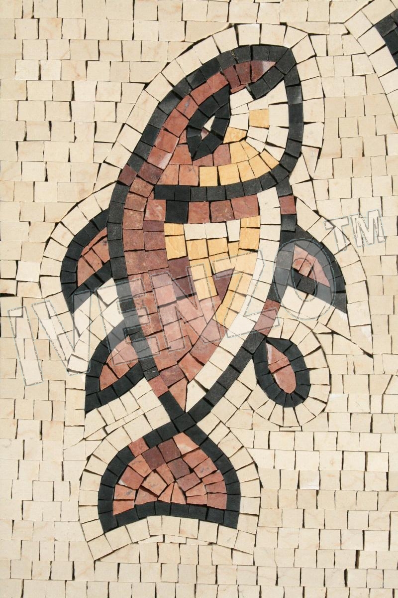 Mosaic FK123 Details Fish and Bread 1