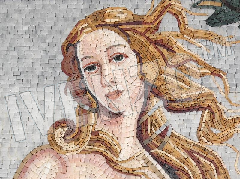 Mosaic FK125 Details Botticelli: Birth of Venus 1