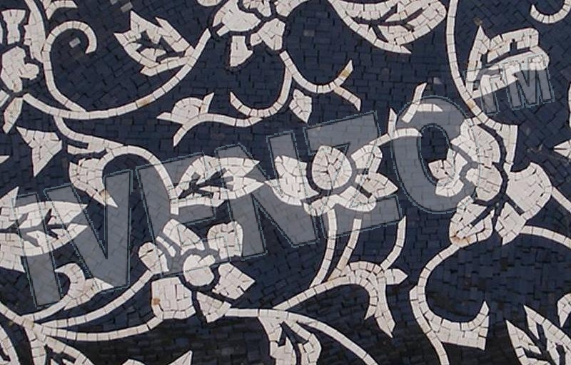 Mosaic MK011 Details flower medallion 1