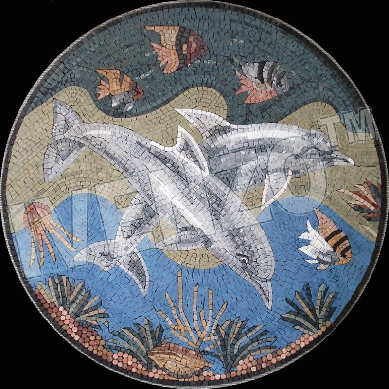 Mosaic AK037 dolphins