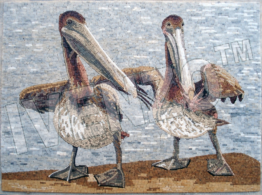 Mosaic AK038 pelicans
