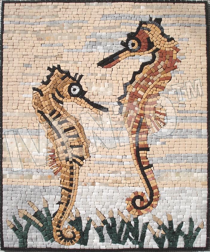 Mosaic AK040 seahorse
