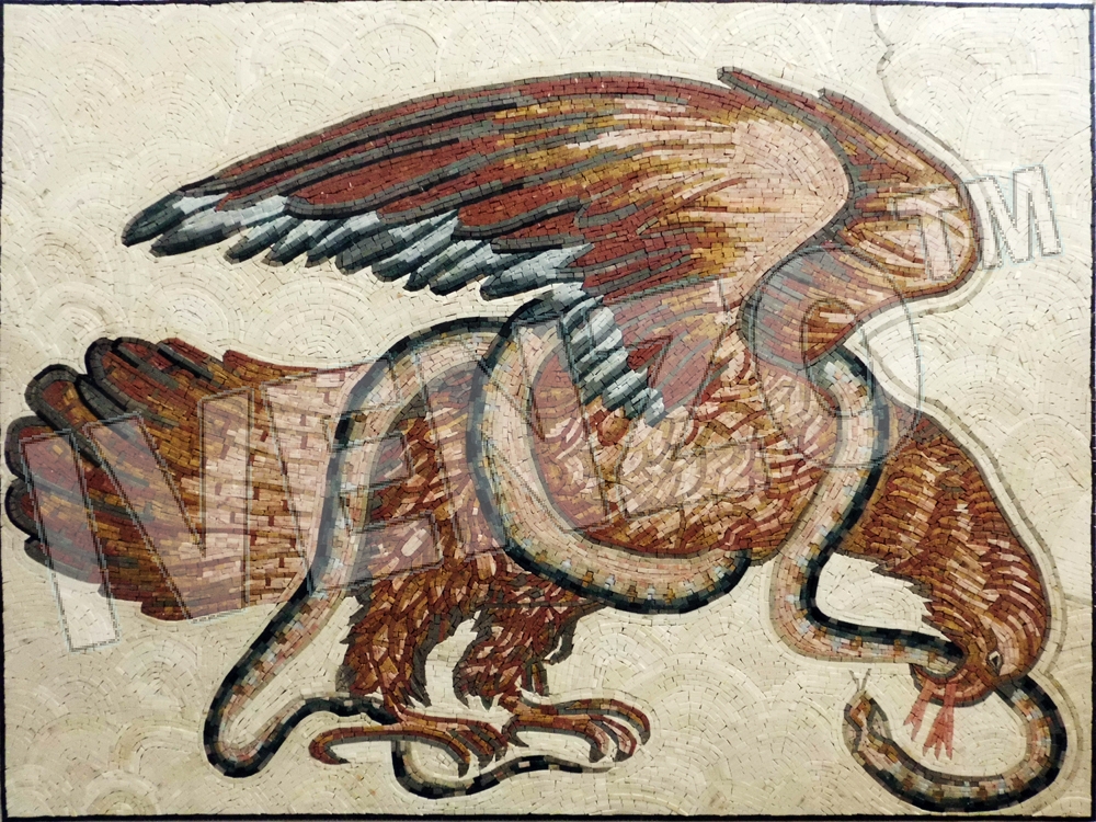 Mosaic AK049 Eagle and snake