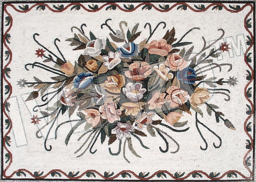 Mosaic CK045 carpet  of flowers