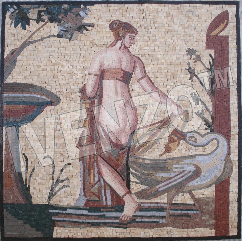 Mosaic FK005 Leda and the swan