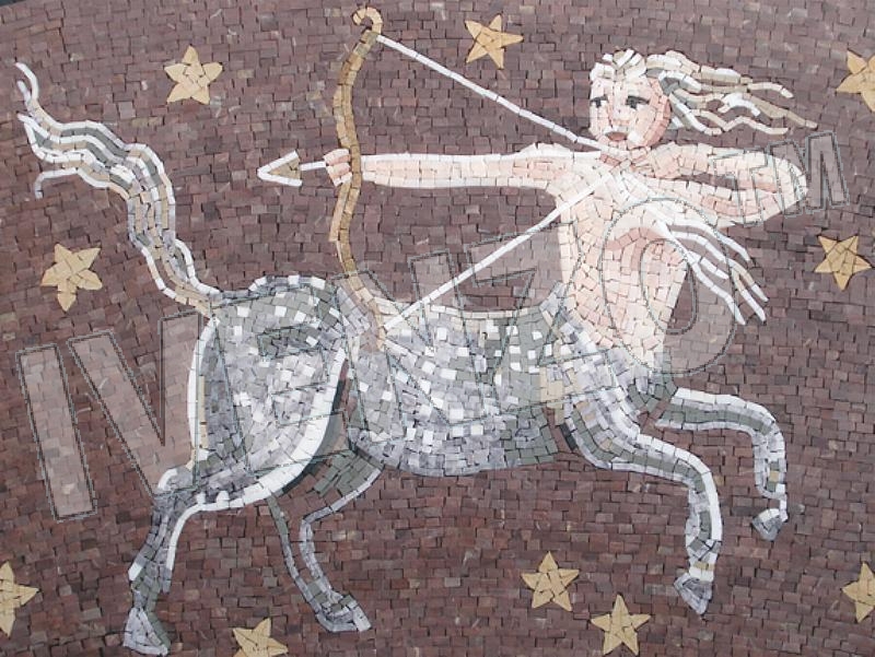 Mosaic FK015 sign of the zodiac sagittarius