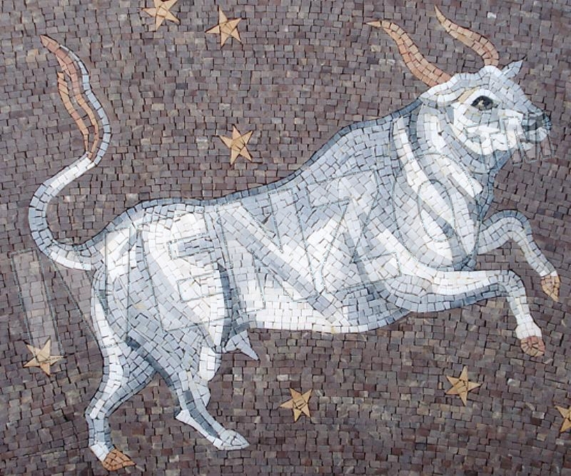 Mosaic FK020 sign of the zodiac taurus